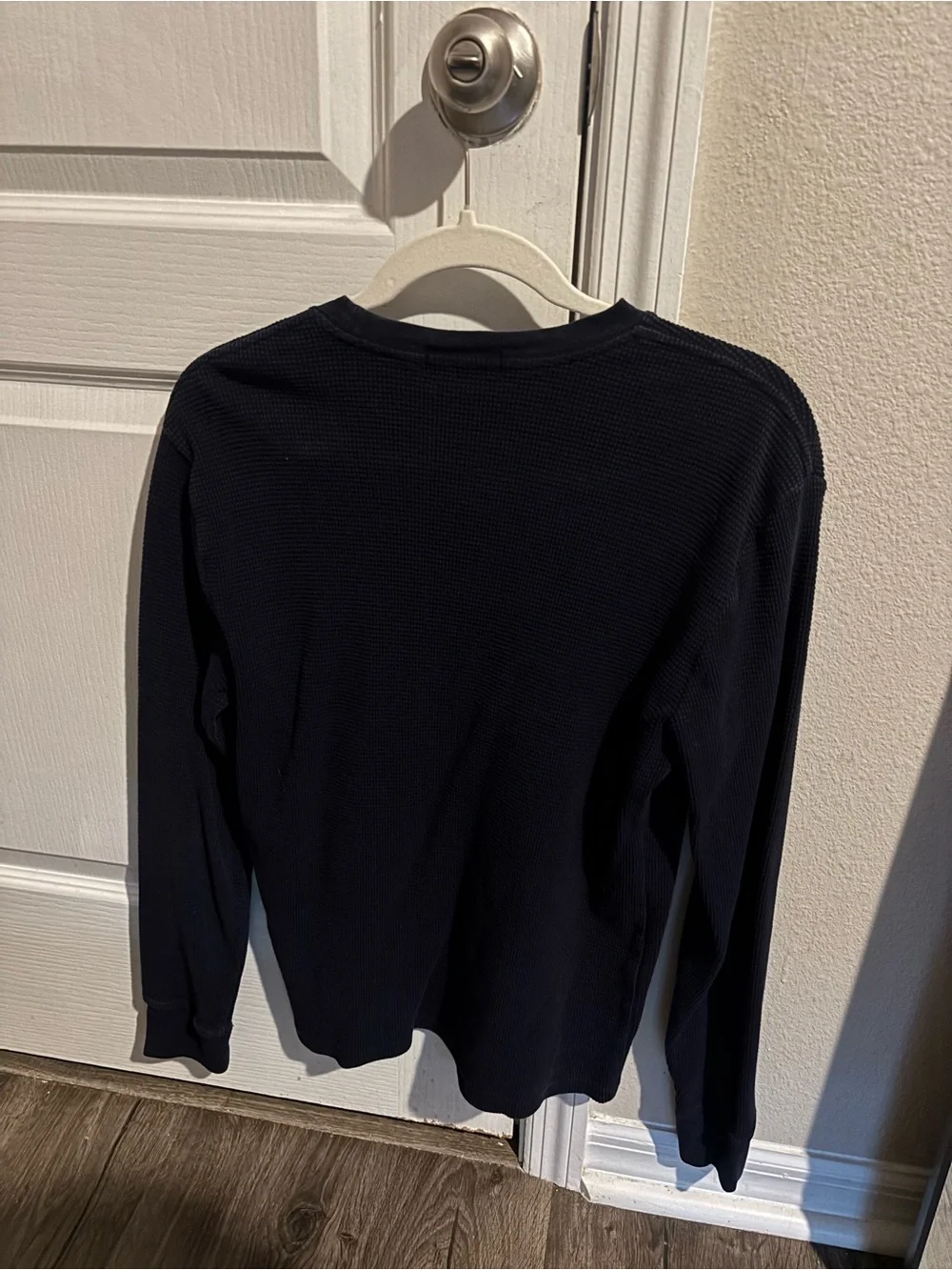 Polo by Ralph Lauren Boys Navy Long-Sleeve Waffle Knit Sweater